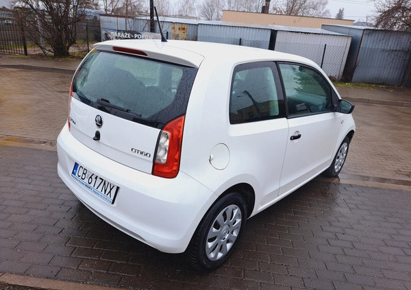 Skoda Citigo cena 17900 przebieg: 155000, rok produkcji 2014 z Bydgoszcz małe 56